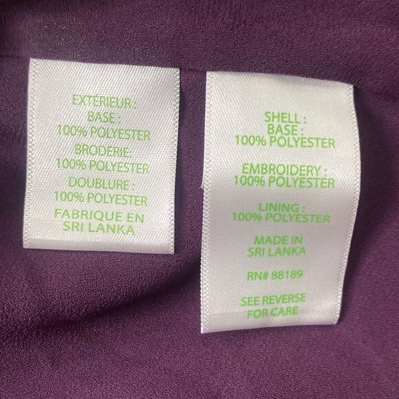 Lilly Pulitzer Embroidered Mini Dress Womens S Plum Babydoll Coquette Flowers - Picture 6 of 6